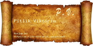 Pitlik Viktória névjegykártya
