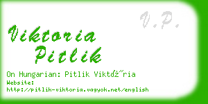 viktoria pitlik business card